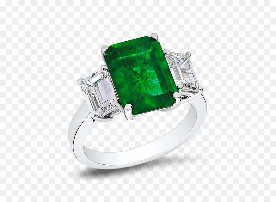 Smaragd Ring mit Zirkonia-Diamant-Schneiden - emerald cut Braut sets
