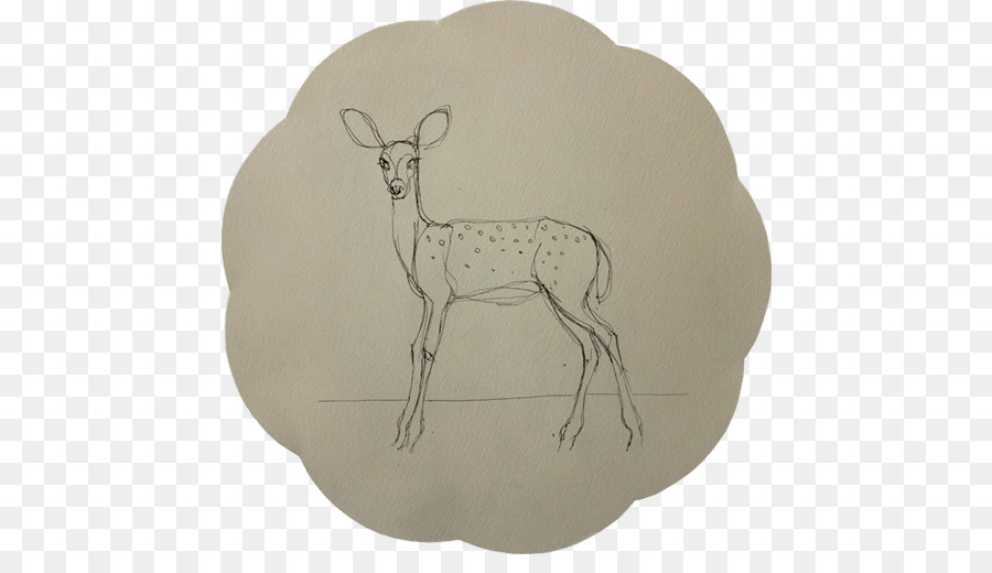 Antilope Capra Renna Pecore Fauna - nero inchiostro pittura tela