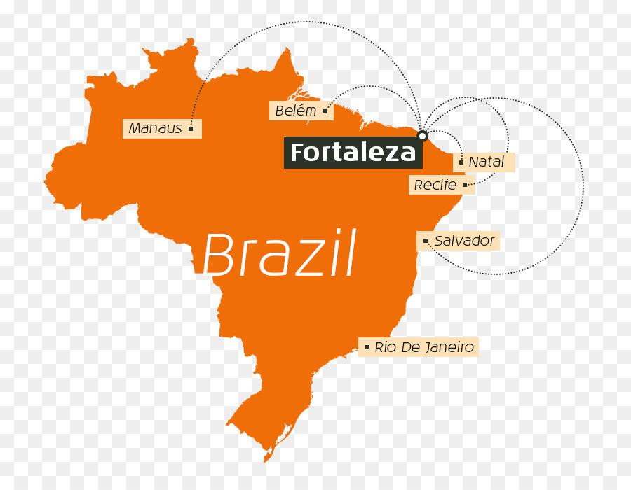 Brasilien Vektor-Grafik-Vektor-Karte Abbildung - Direktflüge Brasilien