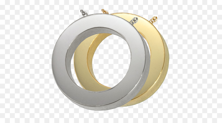 Silber Schmuck Charms & Anhänger-Halskette Feuerbestattung - gold circle Ohrringe
