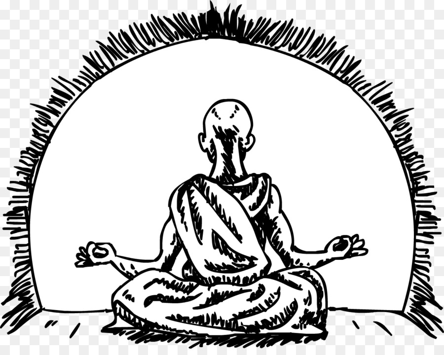 Thiền Clip nghệ thuật Yoga minh Họa đạo Phật - thầy tu thiền