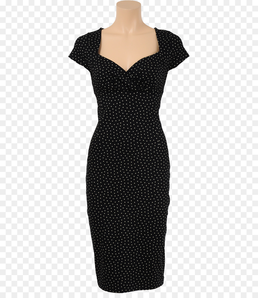 Polka dot LITEX Kleid der Frauen mit křidélkovým ärmel. 90304901 schwarz M-Shoulder-Kleid - polka dots, Streifen-cardigan