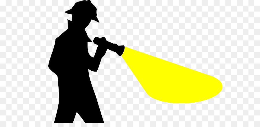 Clip art Detektiv Spionage Silhouette-Bild - Schraubendreher Taschenlampe