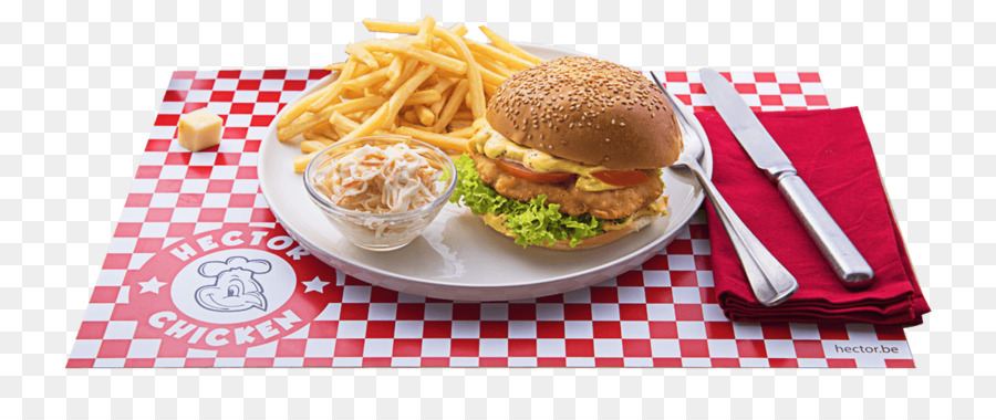 Patatine fritte Fried chicken nugget di Pollo Hamburger Fast food - halal burger di agnello
