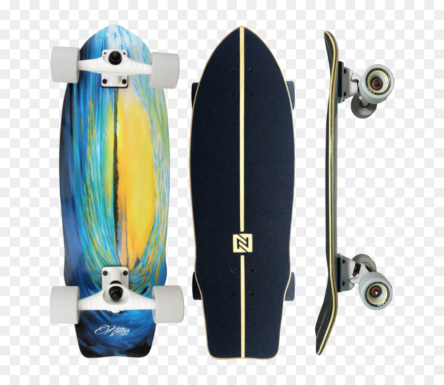 Skateboard Surf Longboard Simulador de Surf  , Nitro Sk8 Dragon Gerundet - Sonnenuntergangsurfer