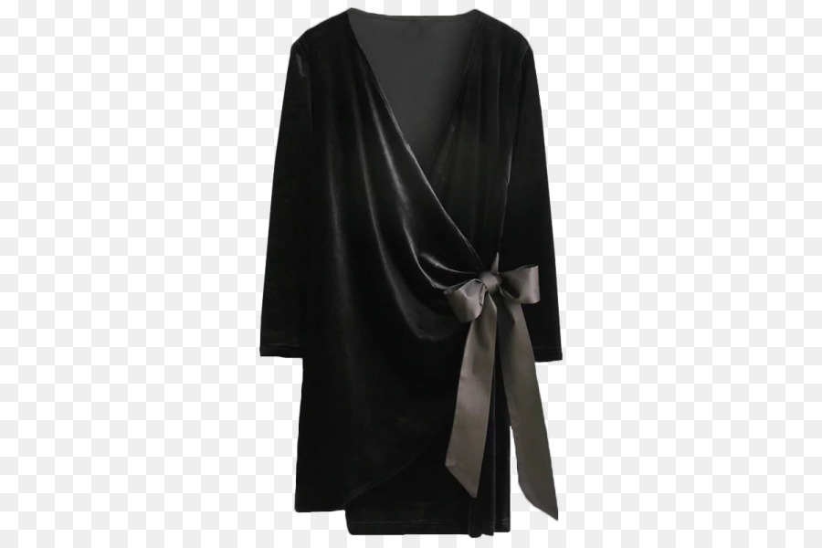 Velvet Kleid A-line Halsband Krawatte - samt dressing robe