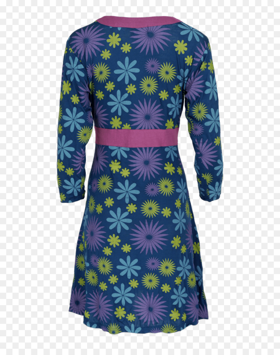Ärmel Kleid Kleidung Bluse Shirt - purpurrotes Blumen-Kleid