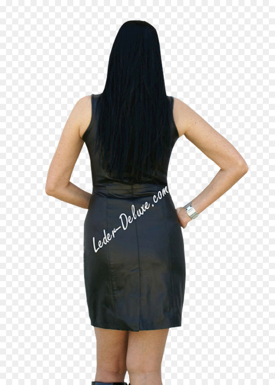 Robe Leder Kleidung Kleine schwarze Kleid - Leder zip Kleid