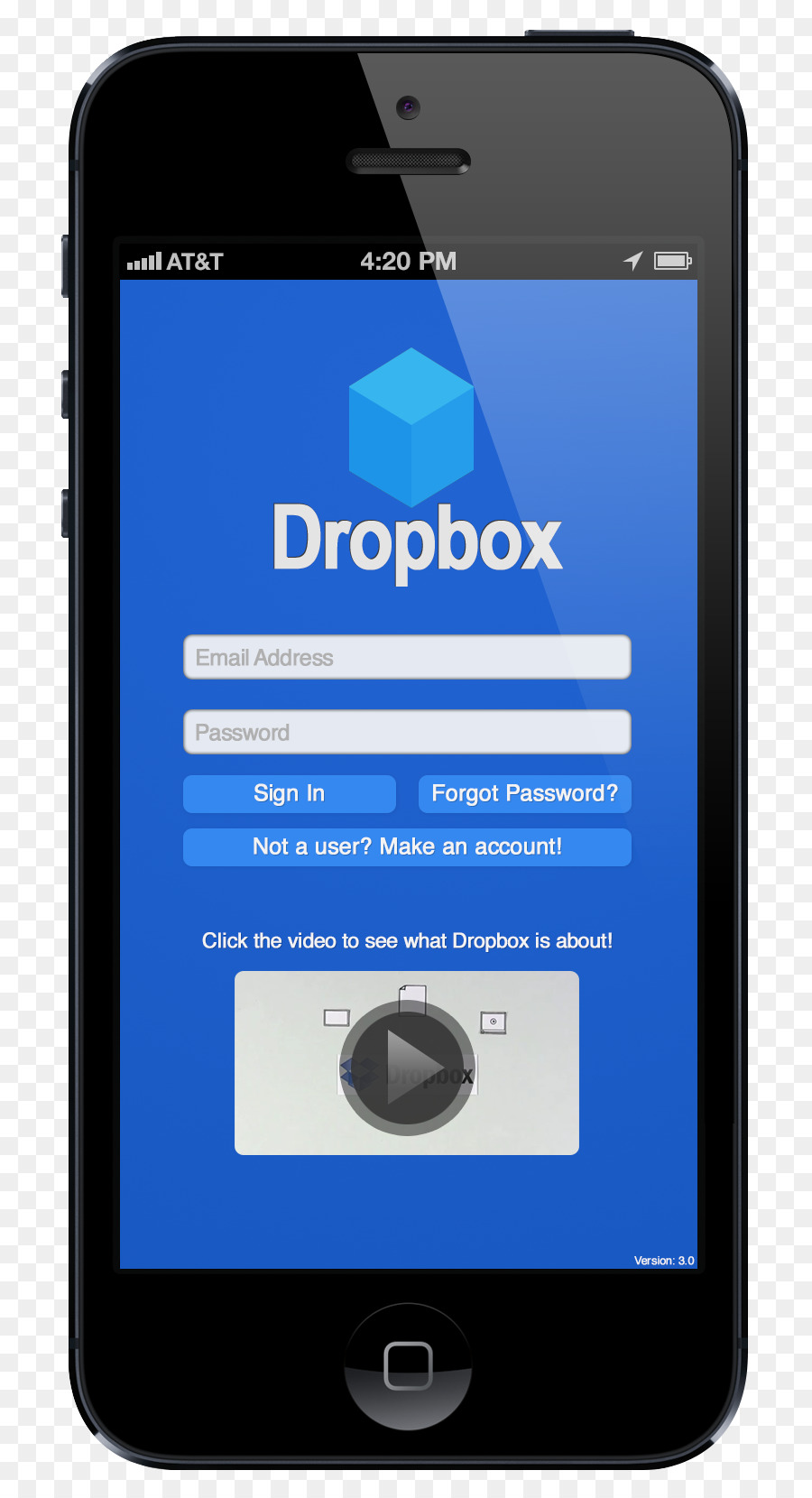 Điện thoại Năng điện thoại thiết Bị Cầm tay dụng điện thoại Di động, iPhone - đăng nhập dropbox