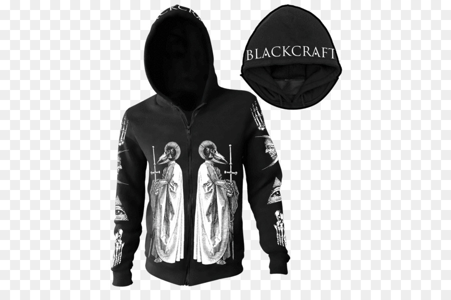 Hoodie T-shirt Blackcraft Kult-Priester Bluza - couture Skelett Kleid