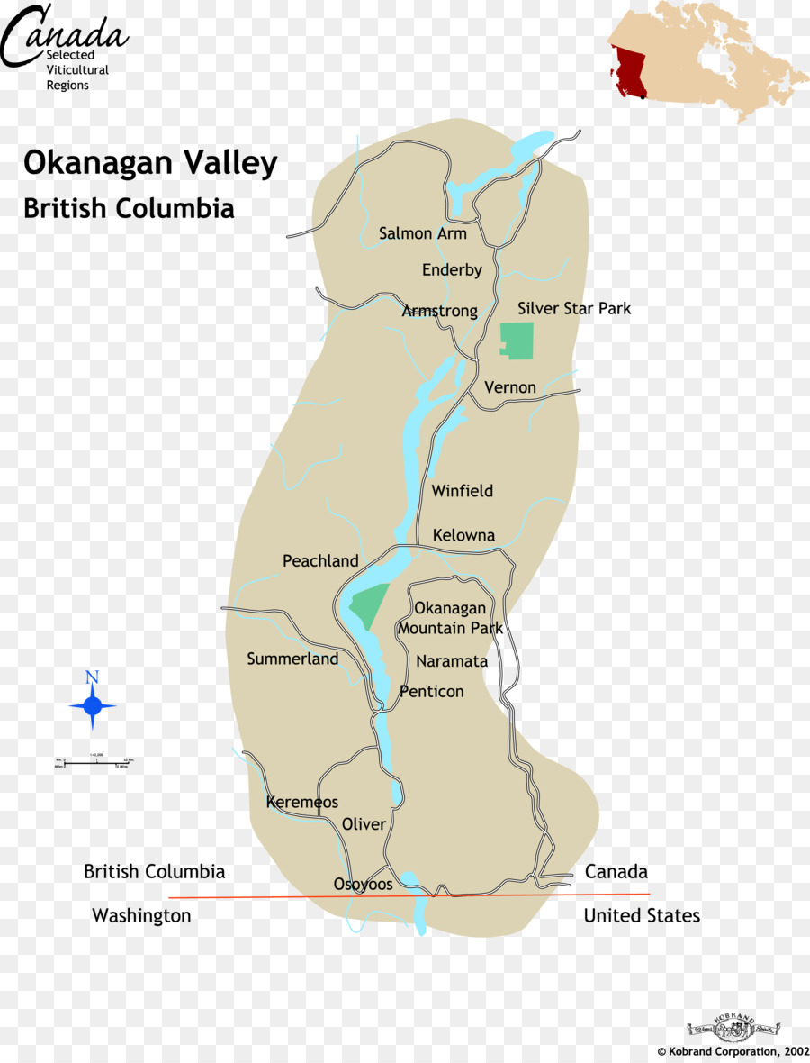 Okanagan Lake Kanadischen Wein-Route des vins - british columbia, Kanada