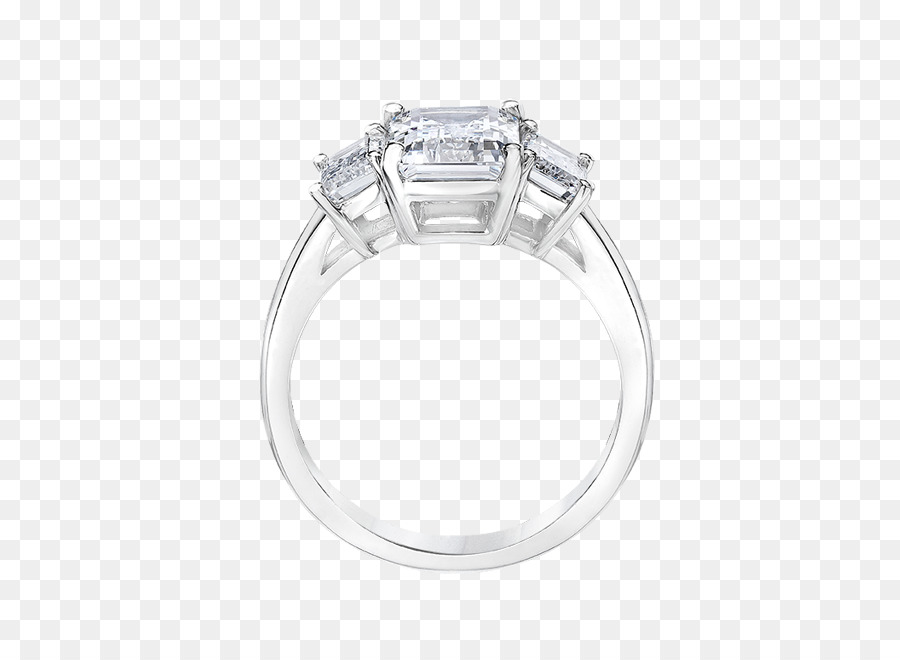 Anello Argento design del Prodotto Corpo Gioielli Diamante - taglio smeraldo da sposa set