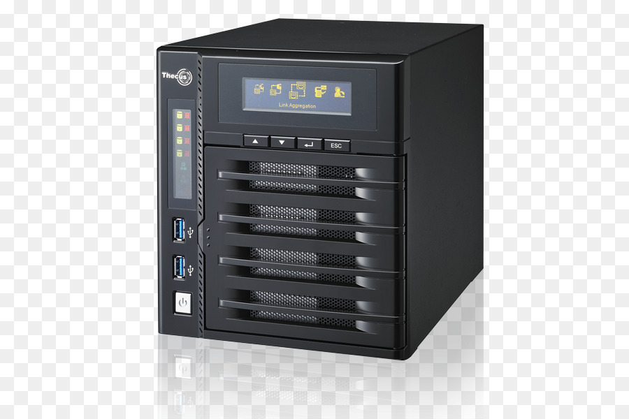 Netzwerk Storage Systeme von Thecus mit Intel Atom Festplatten Computer Daten Speicher - Batterie backup