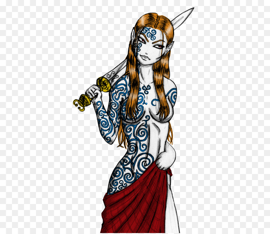 Zeichnung DeviantArt Illustration Der Morrígan - Göttin morrigan