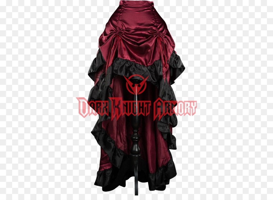 Epoca vittoriana Steampunk moda Gotica moda Abbigliamento - rosso di seta abito