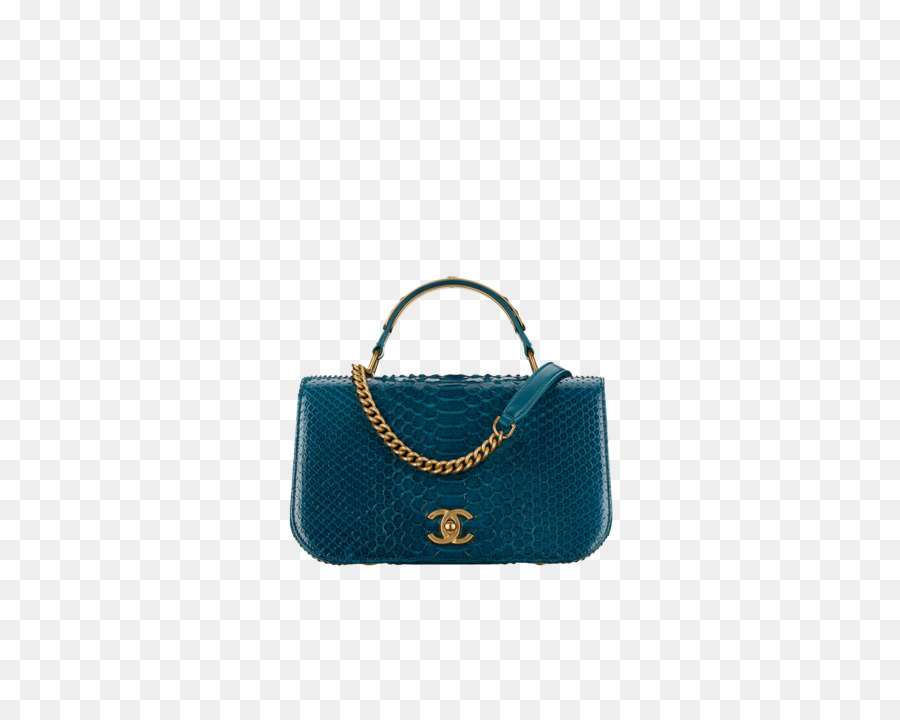 Handtasche Chanel Leder Mode - aqua chevron Tasche