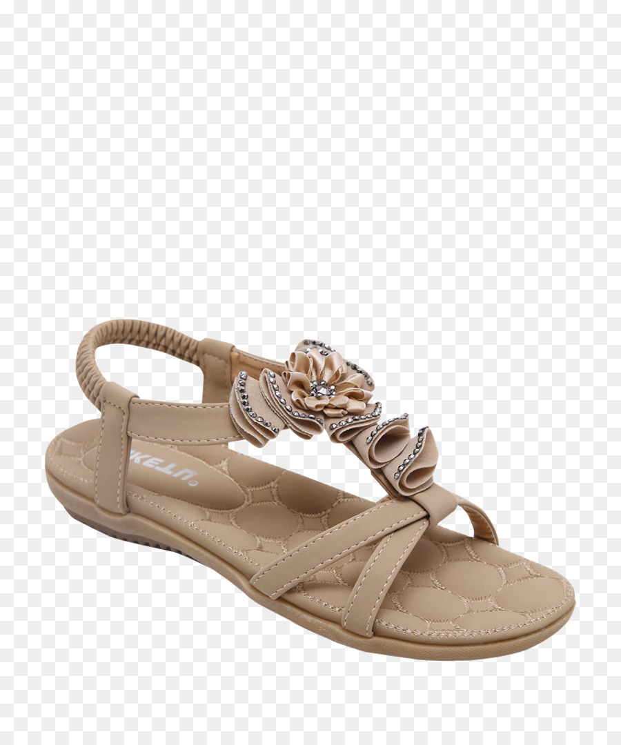 Slipper-Sandale-High-Heel-Schuh-Imitation Edelsteine & Strass - denim-blau flache Schuhe für Frauen