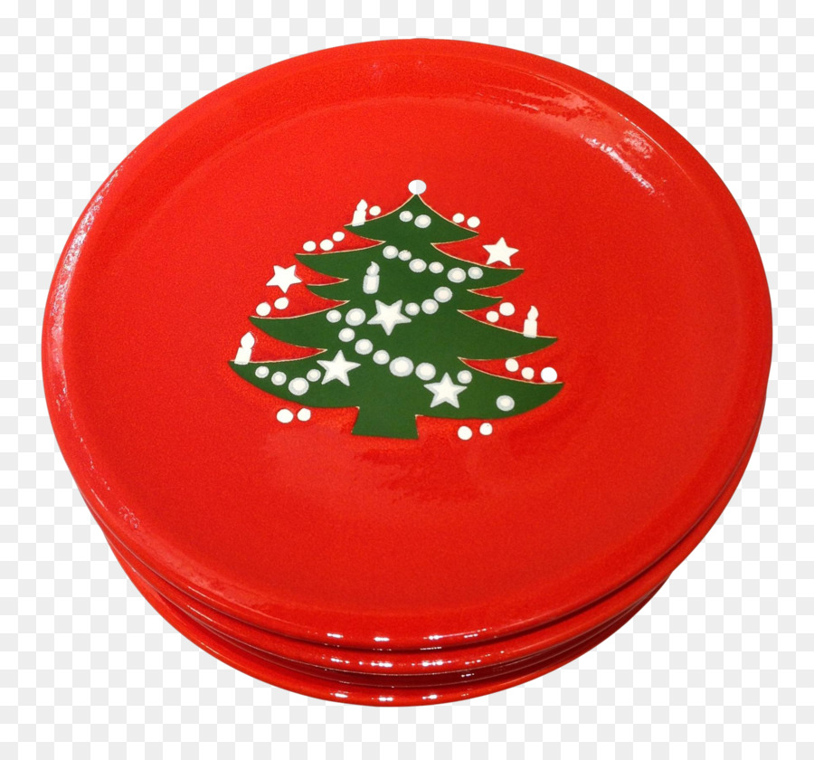 Piastra albero di Natale Stoviglie Giorno di Natale - rosso natale piastre