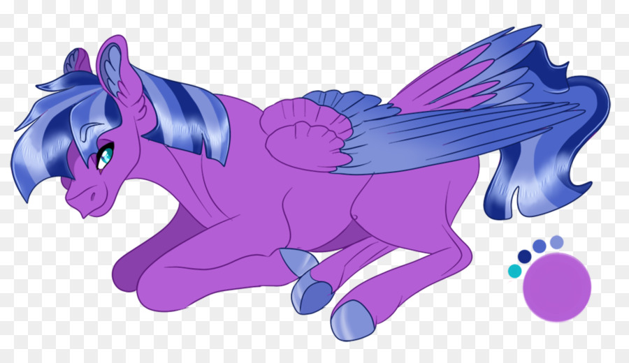 Cavallo Illustrazione Di Cartone Animato Animale Viola - cavallo