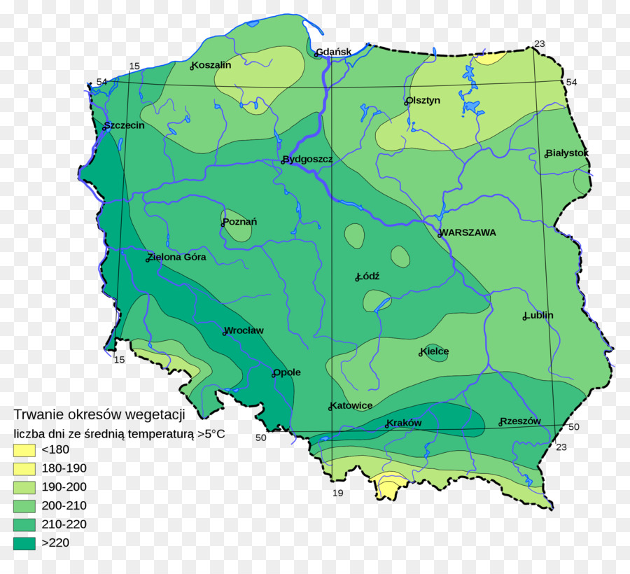 Vegetationsperiode Karte Wikipedia Masurischen Seenplatte Wikiwand - ersten frost anzeigen