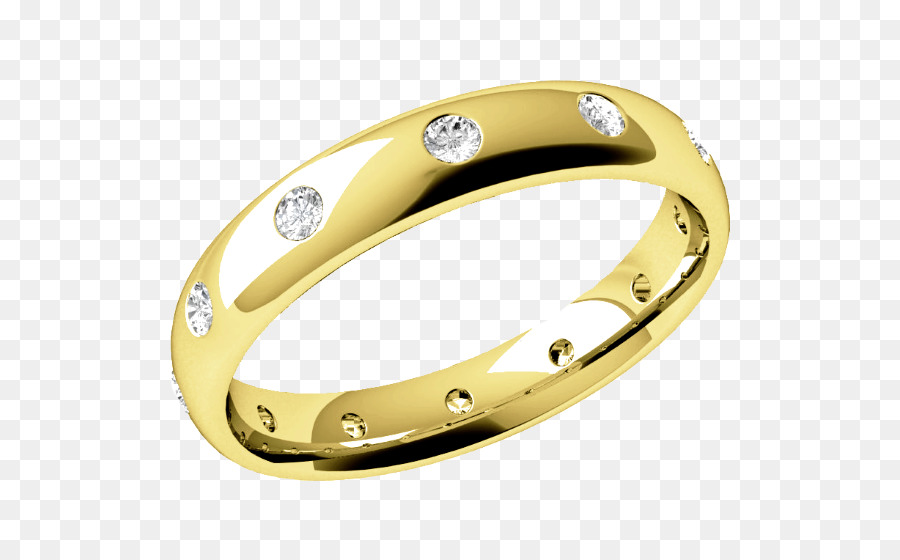 Anello di nozze di Diamante Brillante Color oro - signore anelli di diamanti