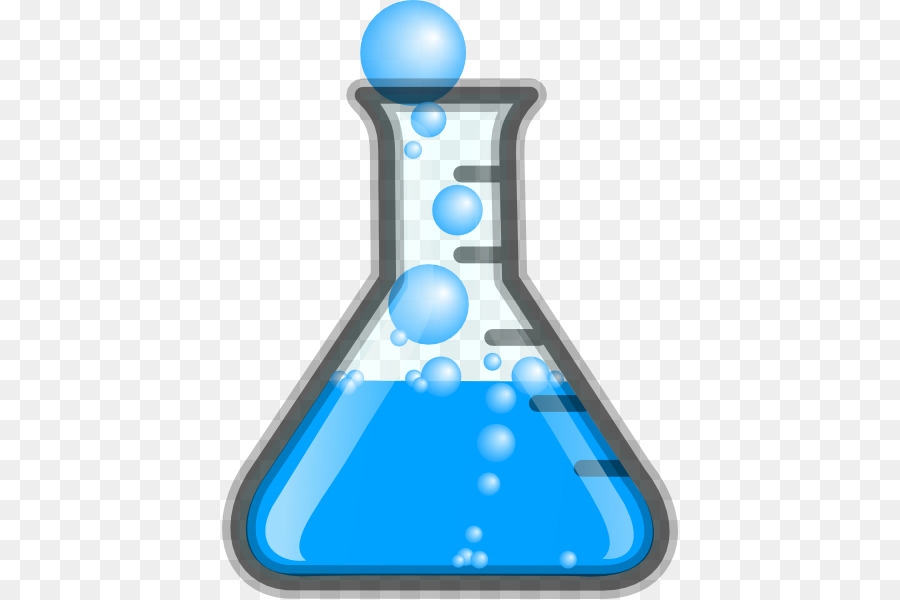 Clip art di Laboratorio Flaconi Chimica Becher - blu a punta bolle