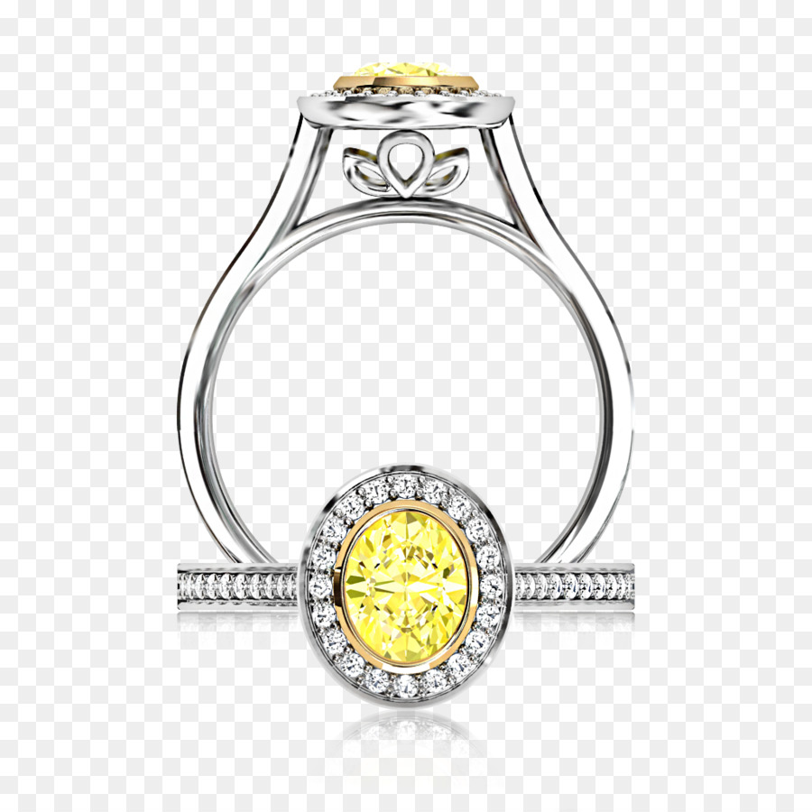 Ohrring Schmuck Diamant Farbe - gelbe Diamant-Form-Knopf