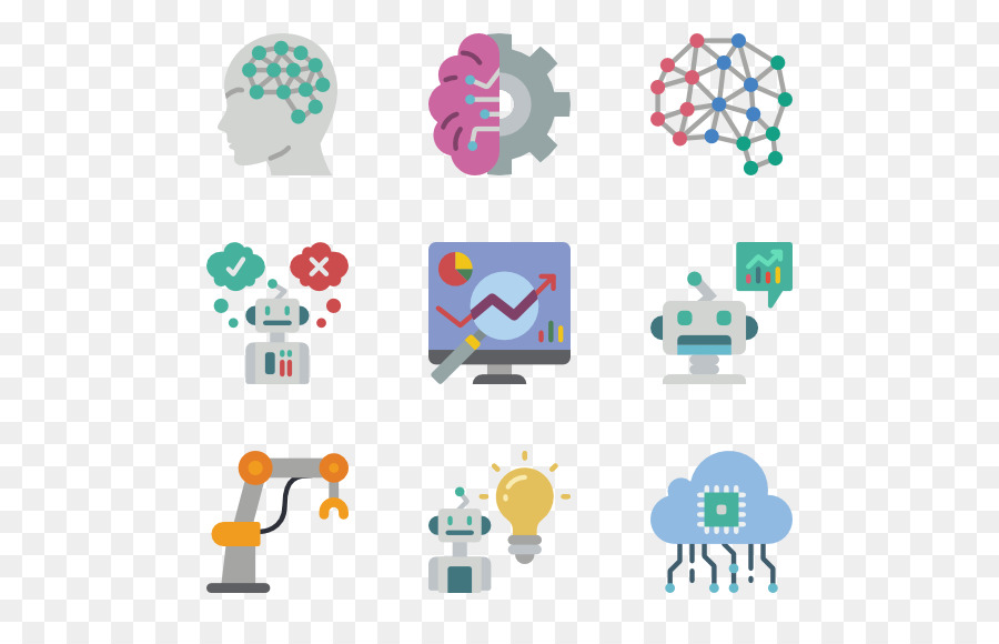 Clip art di intelligenza Artificiale Icone di Computer informatica - robot di intelligenza artificiale