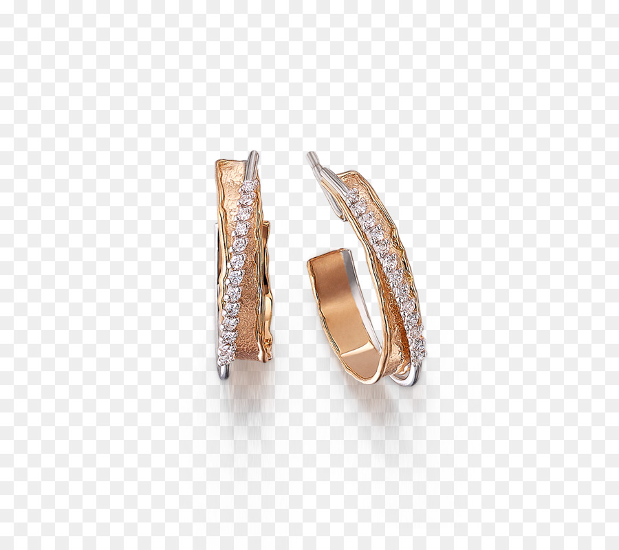 Orecchino Monili Del Corpo Di Diamante - in oro rosa e diamante orecchini in forma