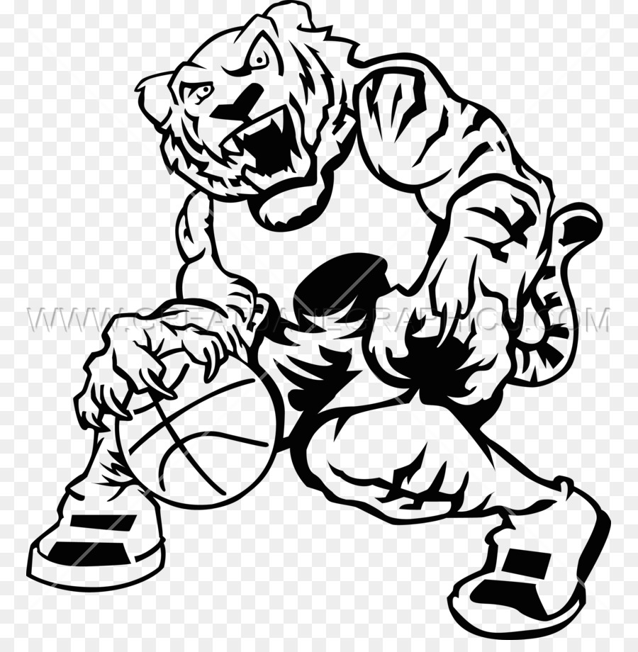 Clip nghệ thuật Memphis Hổ người đàn ông của bóng rổ đồ họa Véc tơ - con hổ