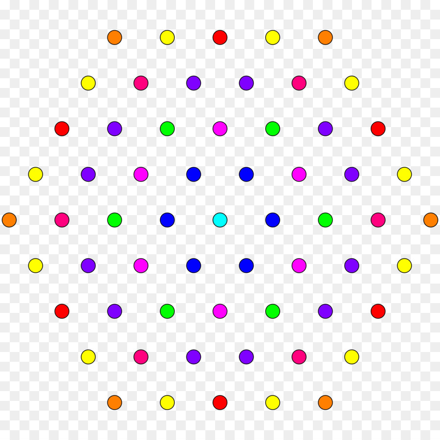 4 21-polyTOP Einheitliche 8-polyTOP E8 Geometrie - yellow polka dot Herz