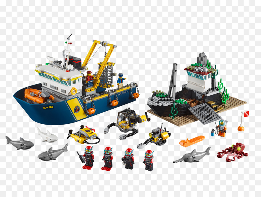 LEGO 60095 thành Phố Biển Sâu Tàu thăm Dò Đồ chơi LEGO 60090 thành Phố Biển Sâu Lặn Scooter LEGO 60096 thành Phố Biển Sâu Hoạt động cơ Sở - đồ chơi
