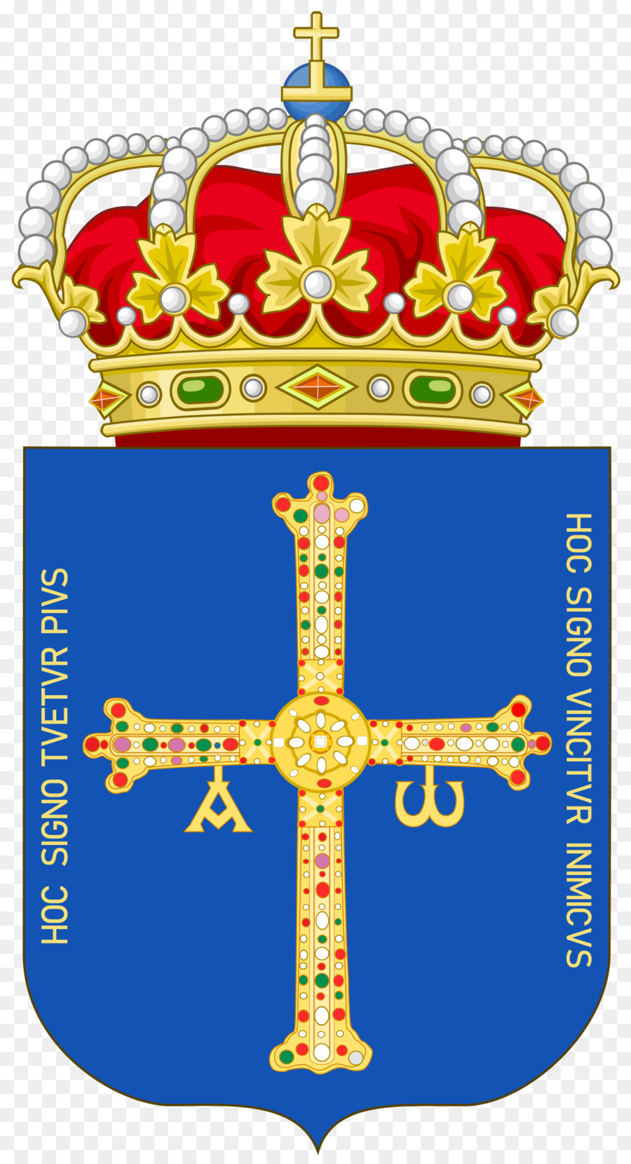 Vương quốc của Asturias chiến Thắng Qua huy của Asturias - giác ngộ