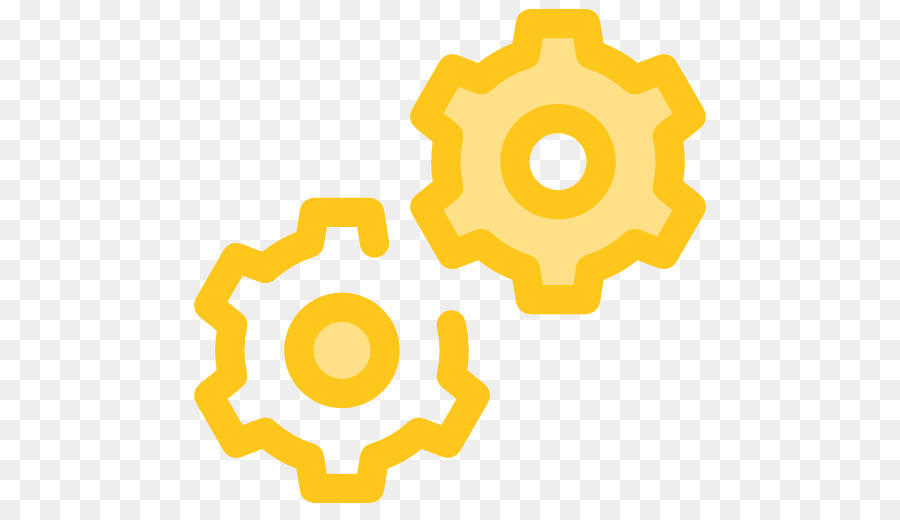 Icone di Computer Grafica Vettoriale Scalabile Collaborazione automazione dei processi di Business - oro ingranaggi
