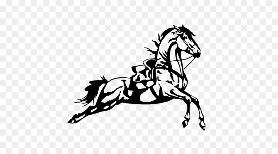 Pony-Zeichnung Mustang Malerei-Schwarz und weiß - Mustang