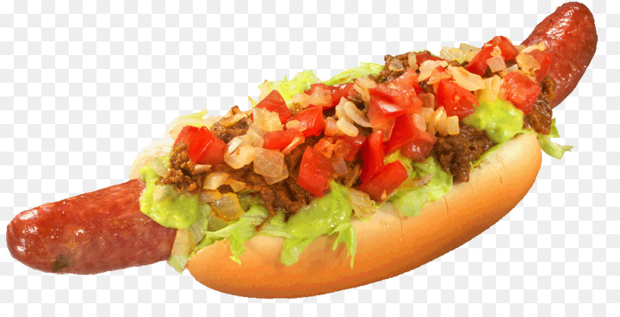 Chicago-hot dog Hồng của con Chó Nóng Ớt chó - hành nướng thịt xông khói