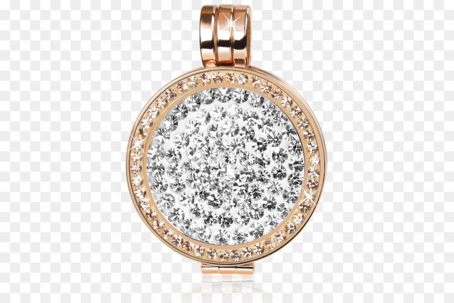 Silber Medaillon Schmuck Diamant Bling-bling - Silber
