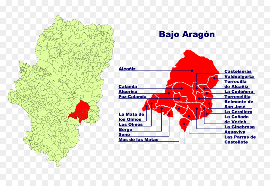 Untere Aragon Comarcas in Spanien, aragonesische Sprache, katalanische Sprache - 
