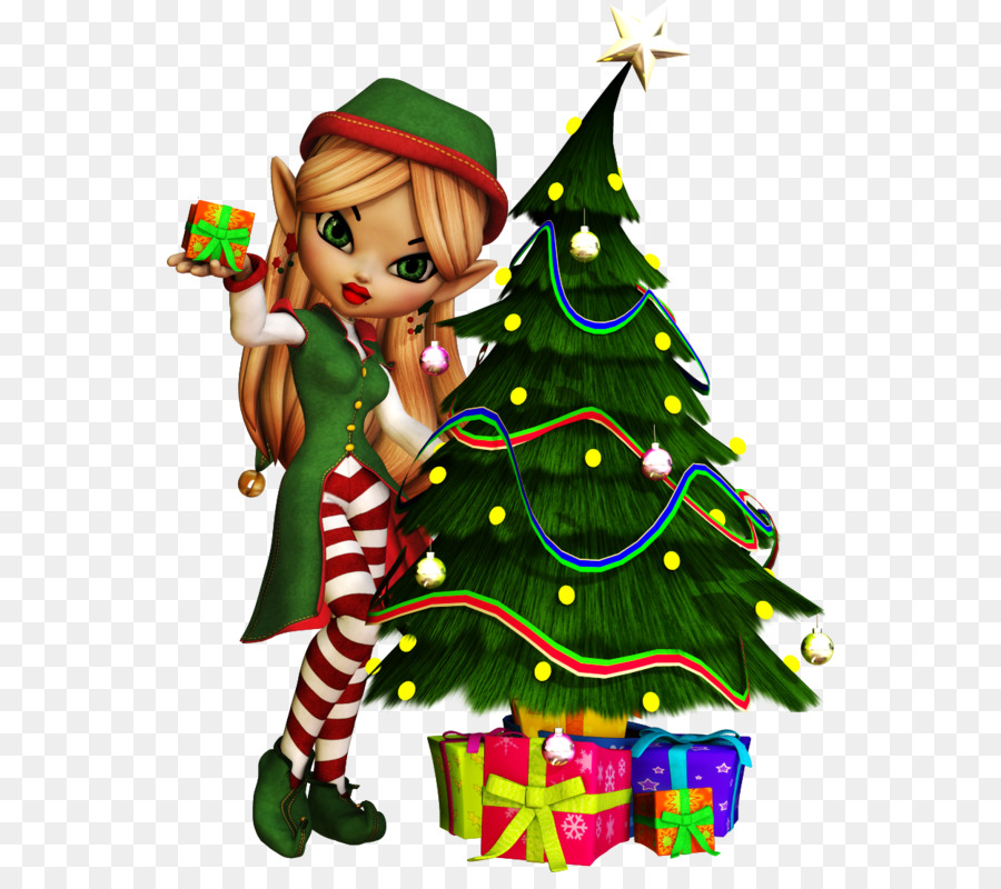 Babbo Natale, Giorno di Natale, albero di Natale, elfo di Natale GIF - 