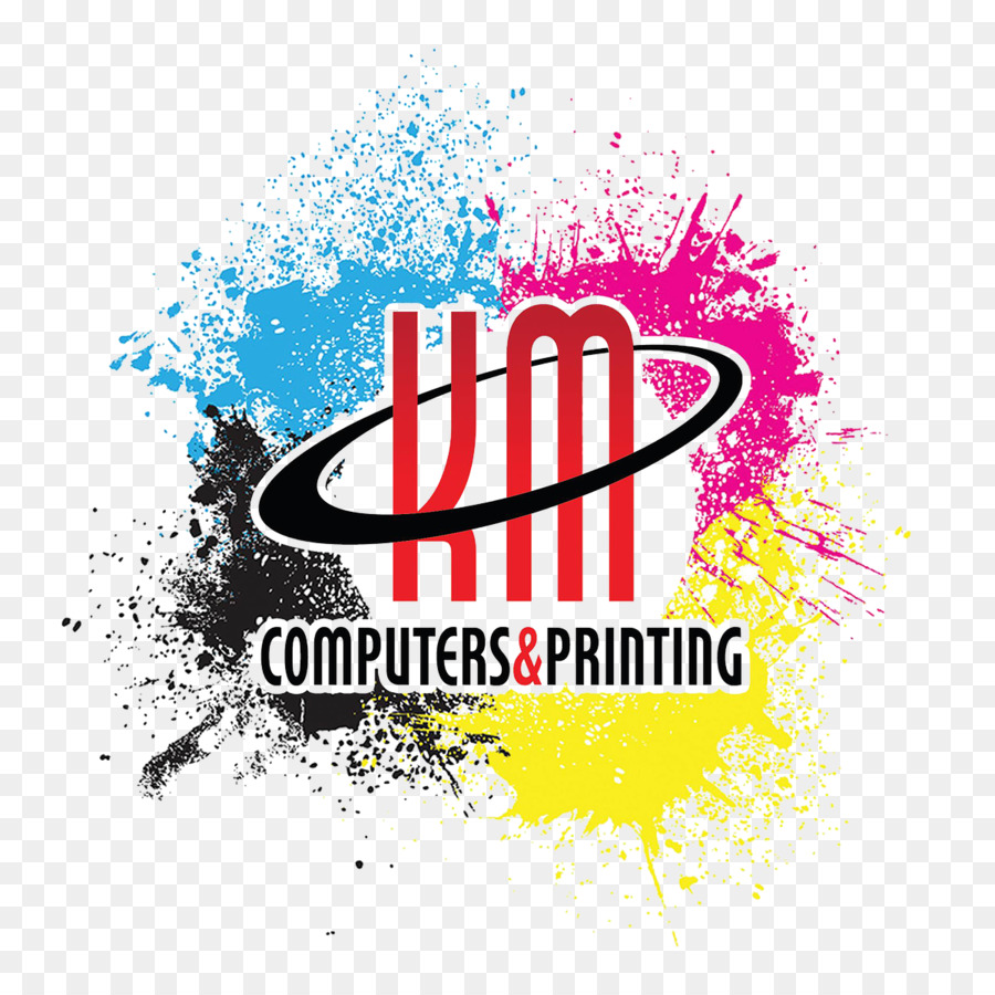 KM Computer & Printing LLC-Logo-Vektor-Grafiken CMYK-Farbmodell - quincenera