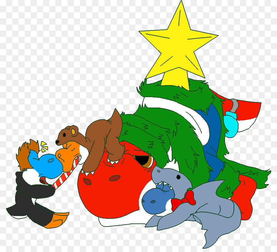 Vertebrati, Clip art, Illustrazione, Natale, ornamento di cartoni animati - Santa mangiare