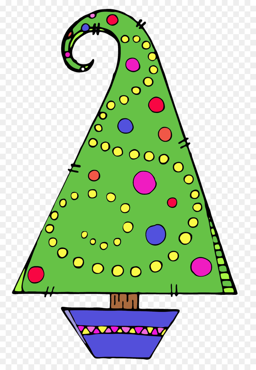 Albero di natale di arte della Clip Giorno di Natale, ornamento di Natale Linea - albero di natale