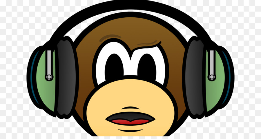 Kopfhörer-Gorilla-Schimpanse-Affe-Logo - Kopfhörer