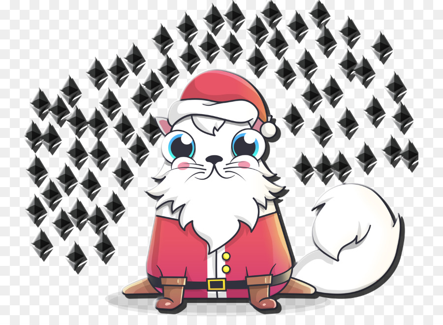 Babbo Natale (M) Blockchain Illustrazione ornamento di Natale - 