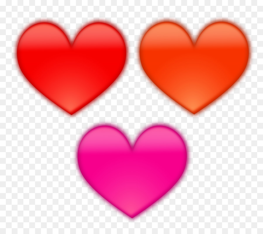 Trái tim Màu Cam Hồng Ngày Valentine - 