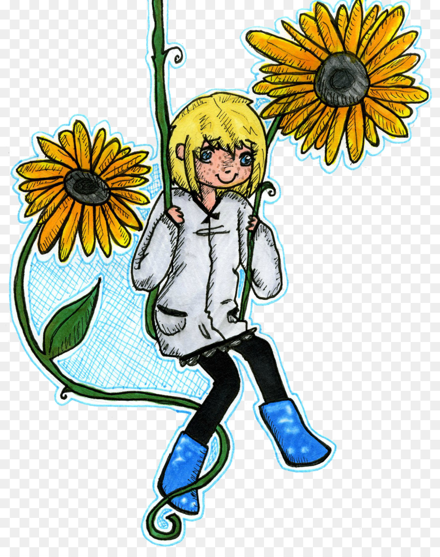 Clip art Illustration Floral design Sonnenblumen-Menschliches Verhalten - Sonnenblume