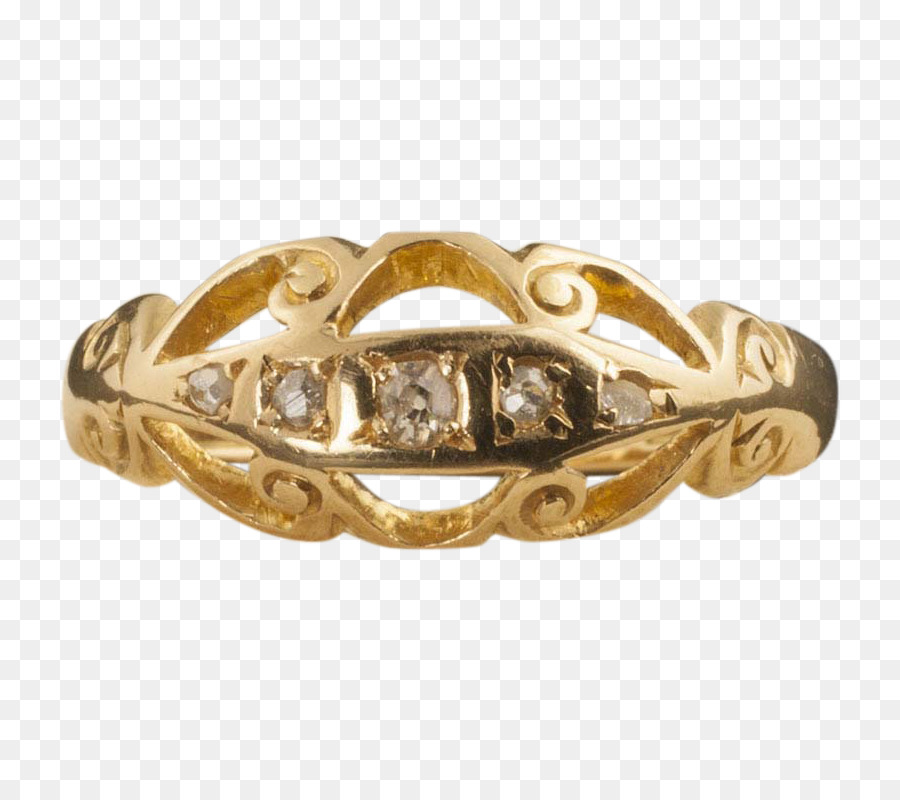 Anello di nozze d'Argento Diamanti in Oro - anello
