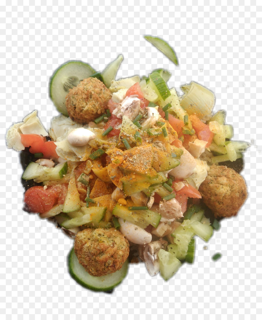 Panzanella Fattoush Caesar salad Cucina vegetariana Cucina mediterranea - falafel di avvolgere la salsa tzatziki