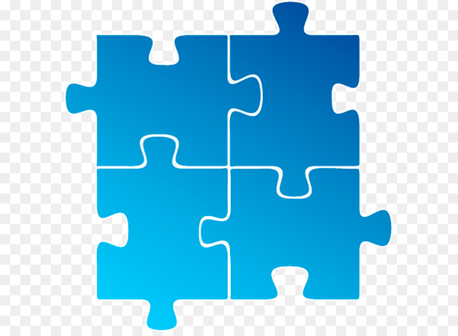 Jigsaw Puzzle-Teile, Blau.png - 
