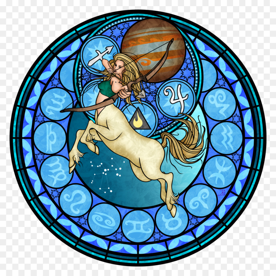 Sagittario Zodiaco segno Zodiacale Astrologia vetro Colorato - Arciere